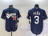 Men's Houston Astros #3 Jeremy Pena Black Cactus Jack Vapor Premier Stitched Baseball Jersey,baseball caps,new era cap wholesale,wholesale hats